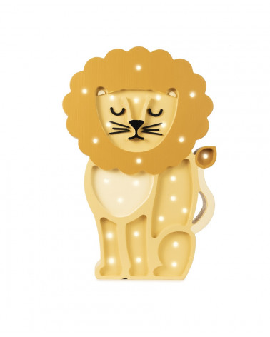 lampe veilleuse en bois lion