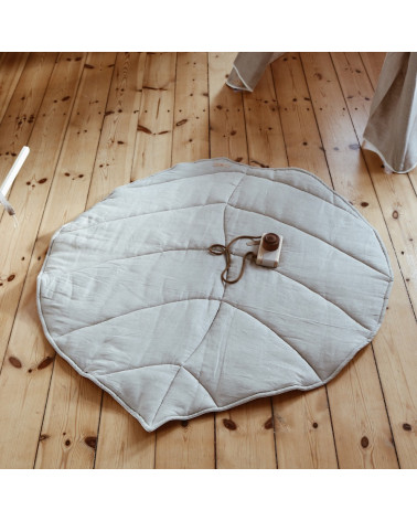 Tapis De Jeu En Forme De Feuille Lin Naturel Tapis De Jeu En Forme De Feuille Lin Naturel