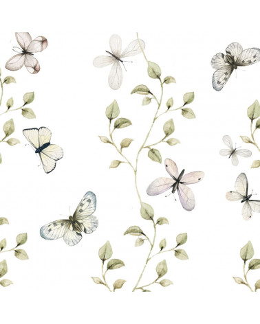 papier peint branches et papillons