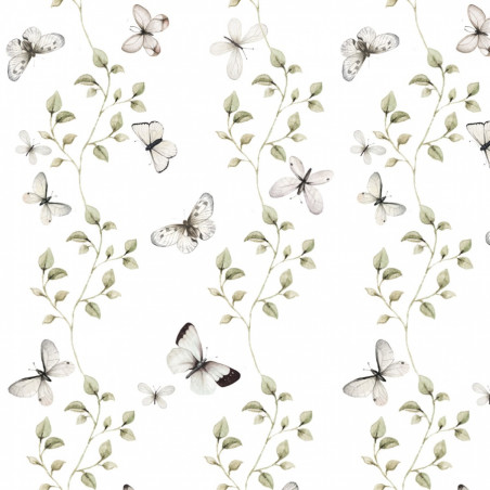 Papier peint branches et papillons