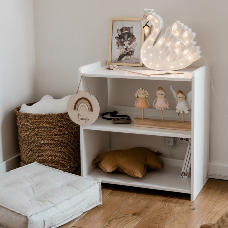 Lampe veilleuse en bois Cygne