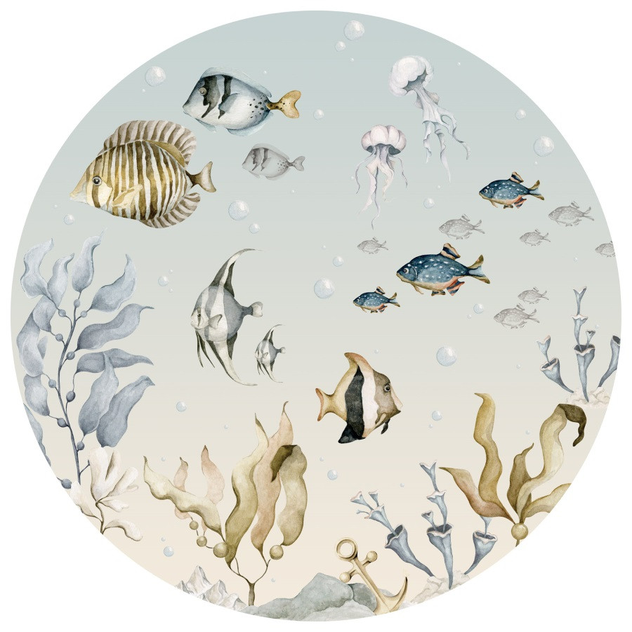 grand sticker rond poissons grand sticker rond poissons