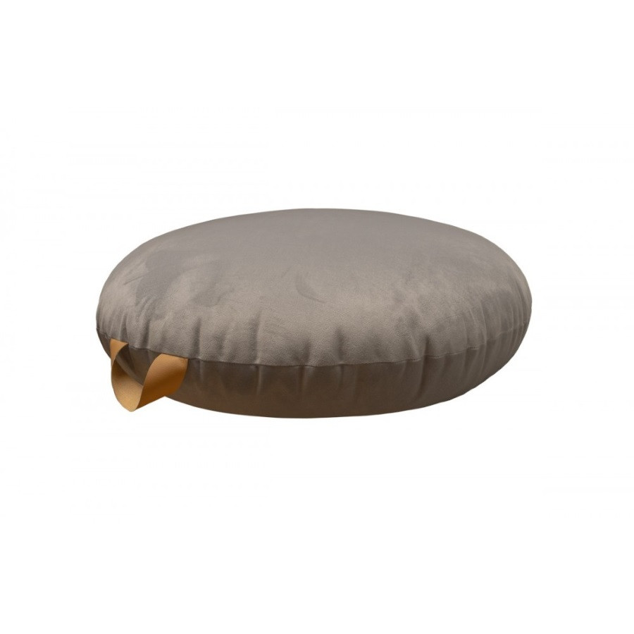 Pouf enfant en velours avec poignée - beige Pouf enfant en velours avec poignée - beige