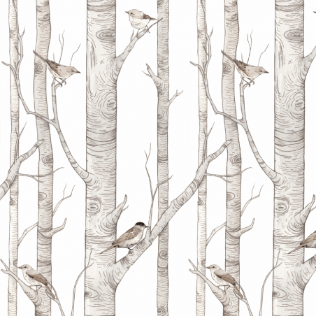 papier peint forêt scandinave dekornik -petit bison