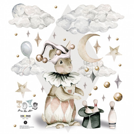 sticker enfant lapin le magicien