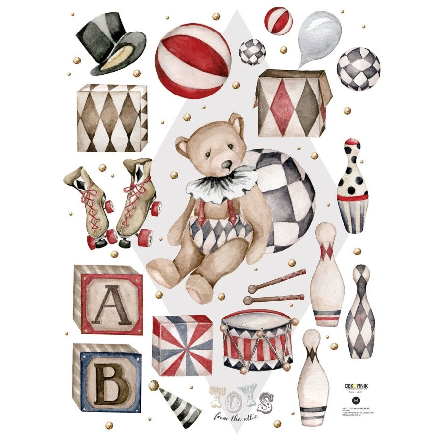 Sticker Ourson et ses jouets