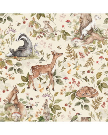papier peint animaux mignons de la forêt