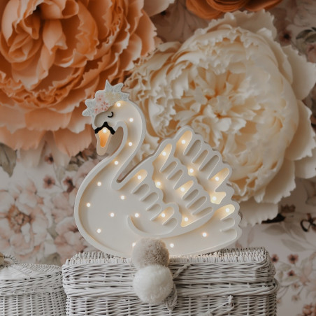 Lampe veilleuse en bois Cygne