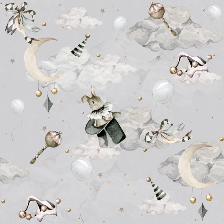 papier peint lapin magicien