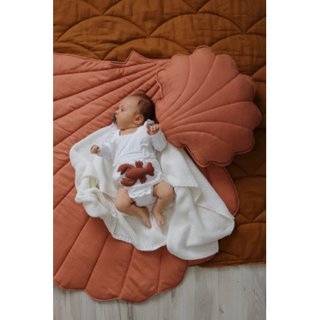 Tapis de jeu en forme de coquillage papaya
