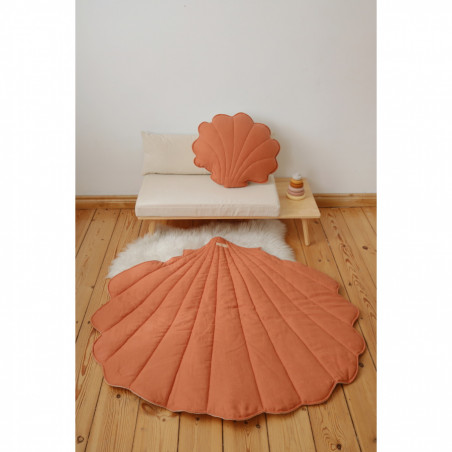 Tapis de jeu en forme de coquillage papaya