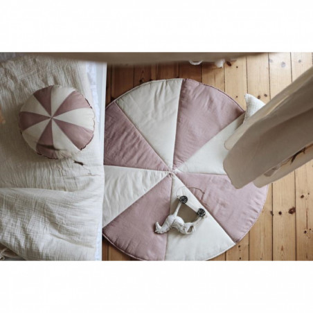 Tapis de jeux rond cirque rose poudré