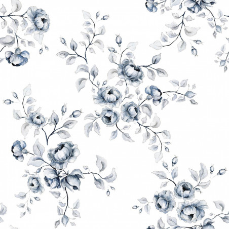 Echantillon papier peint - Rose bleue