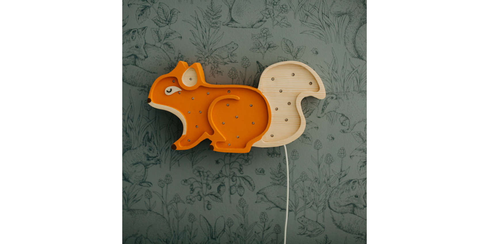 Lampe Veilleuse écureuil Marbre/Métal/Verre - Vendu