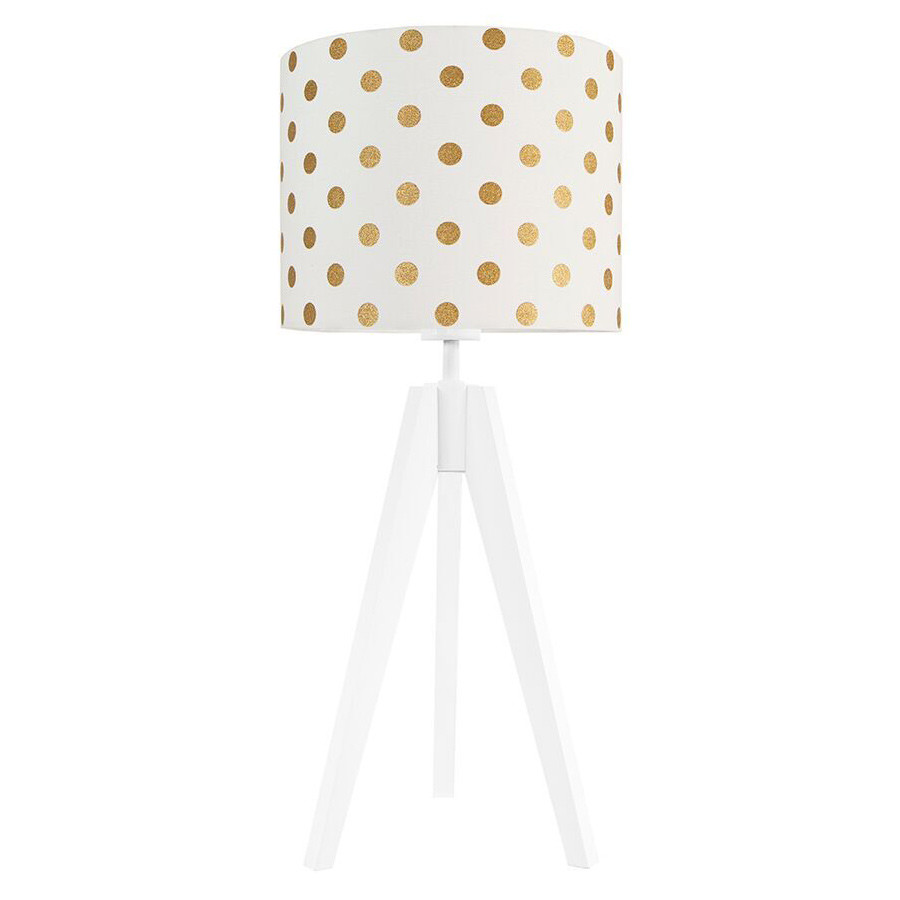 Lampe à poser trépied pois doré Lampe à poser trépied pois doré