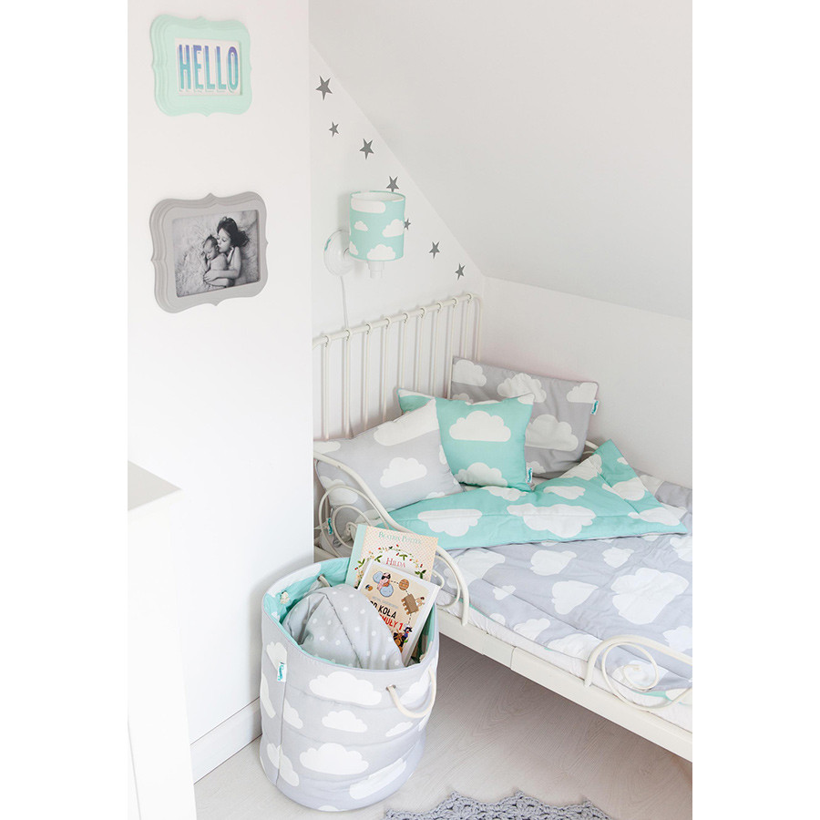 Applique Murale Enfant Dalber Estrellas Blanco - Motif Étoiles Et Nuages Lumineux Fluorescent E27