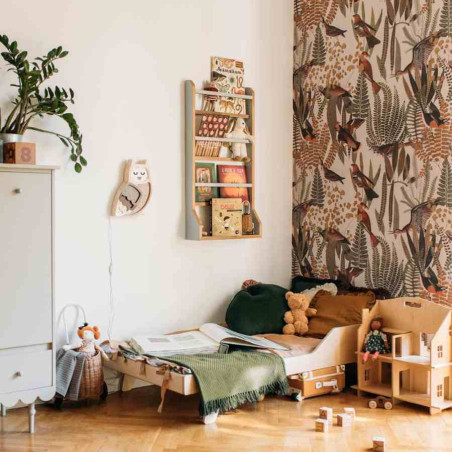 Papier peint enfant oiseaux exotiques