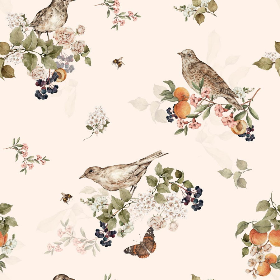 papier peint les oiseaux de printemps