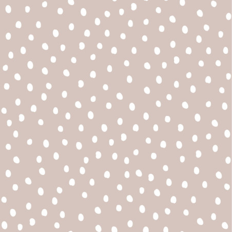 papier peint enfant pois blancs  fond rose poudré