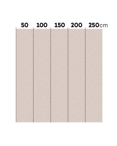 papier peint enfant pois blancs fond rose poudré