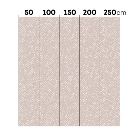 papier peint enfant pois blancs fond rose poudré