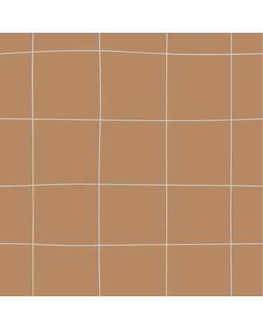 papier peint enfant grands carreaux cannelle