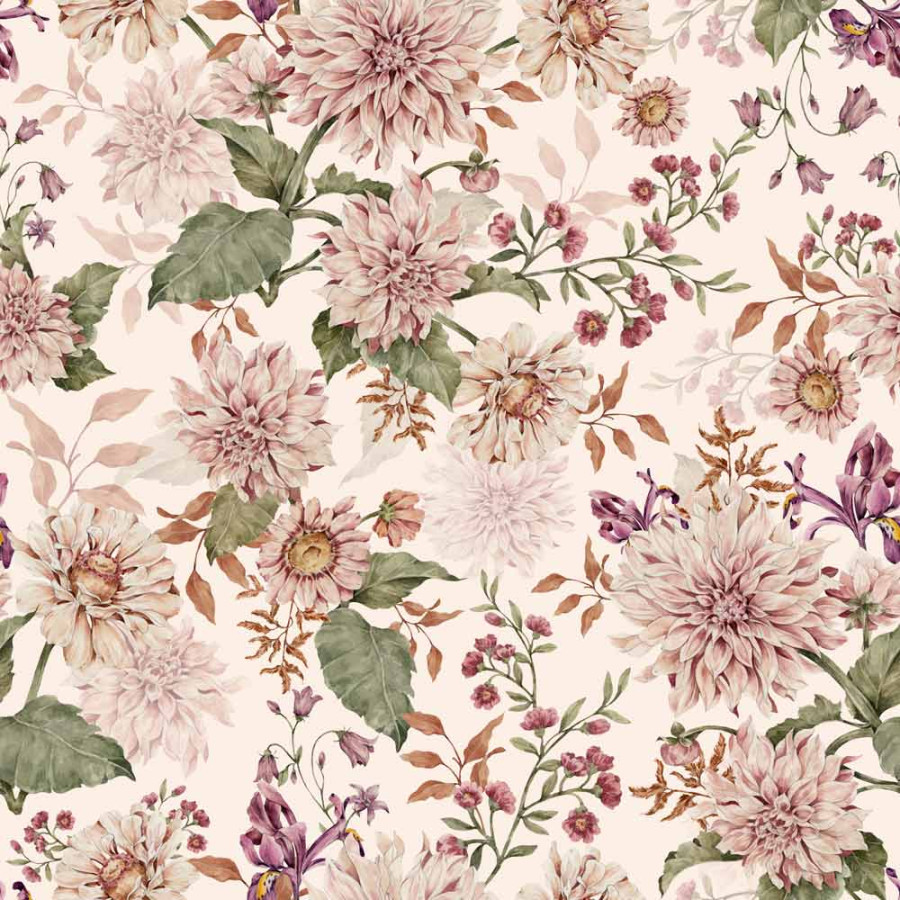 papier peint champ de fleurs