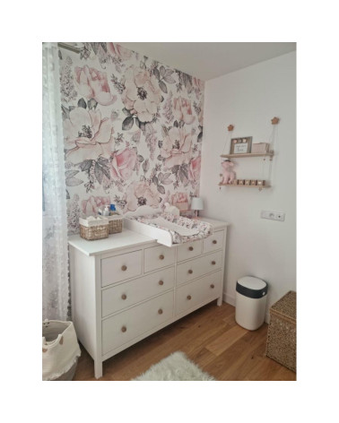 papier peint jardin rose
