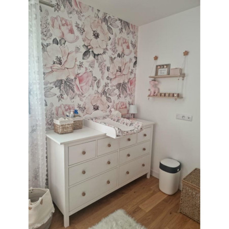 papier peint jardin rose