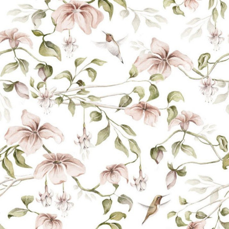 papier peint paradise trees fond blanc