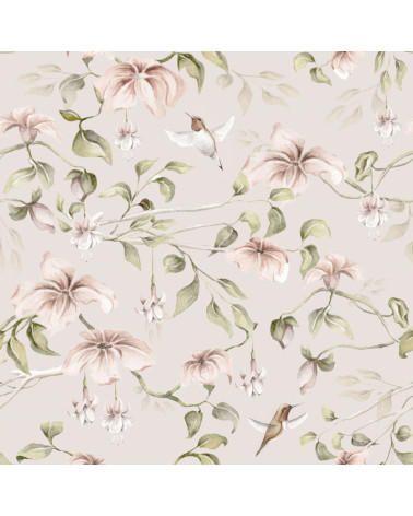 papier peint the paradise trees fond beige