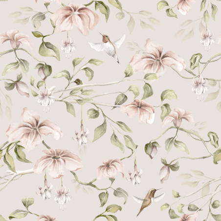 papier peint the paradise trees fond beige