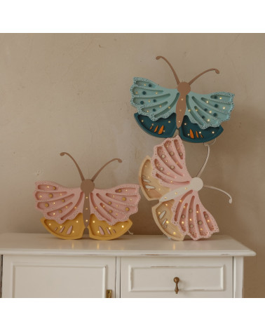 lampe en bois papillon