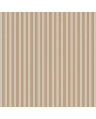 Papier peint à rayures vintage - beige et marron