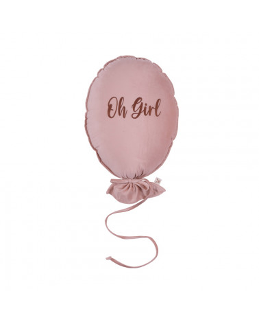 Ballon coussin velours rose OH GIRL