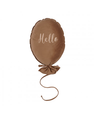 Ballon coussin velours bronze dorée Hello - light gold