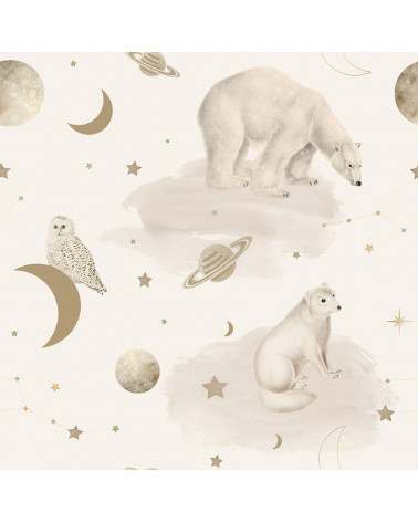 papier peint univers ours polaire