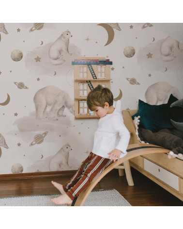 papier peint univers ours polaire
