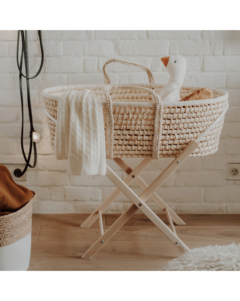 Couffin Pour Bébé Avec Matelas 3 Couches - Naturel, Portable - Idéal Pour Nouveau-nés, Sommeil Et Déplacement - 6