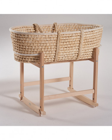 Meuble Bébé Pin Naturel Clair De Lune Support Pour Couffin à Bascule – Gris Support Bascule Couffin Bois