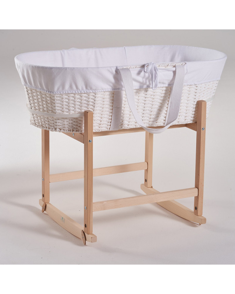 Hauteur Lit Adulte Support à Bascule Pour Couffin | Naturel - Clair De Lune Gris Bois Pin