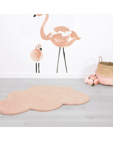 Tapis en coton nuage - abricot Lilipinso