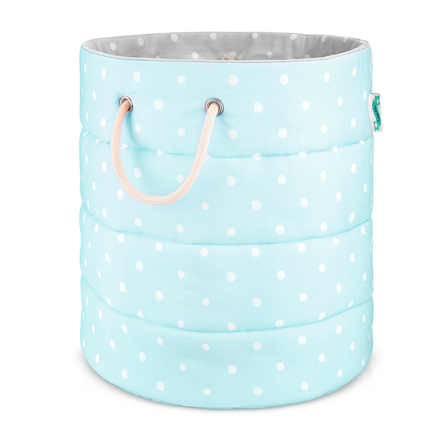 Panier à jouets menthe à pois Panier à jouets menthe à pois
