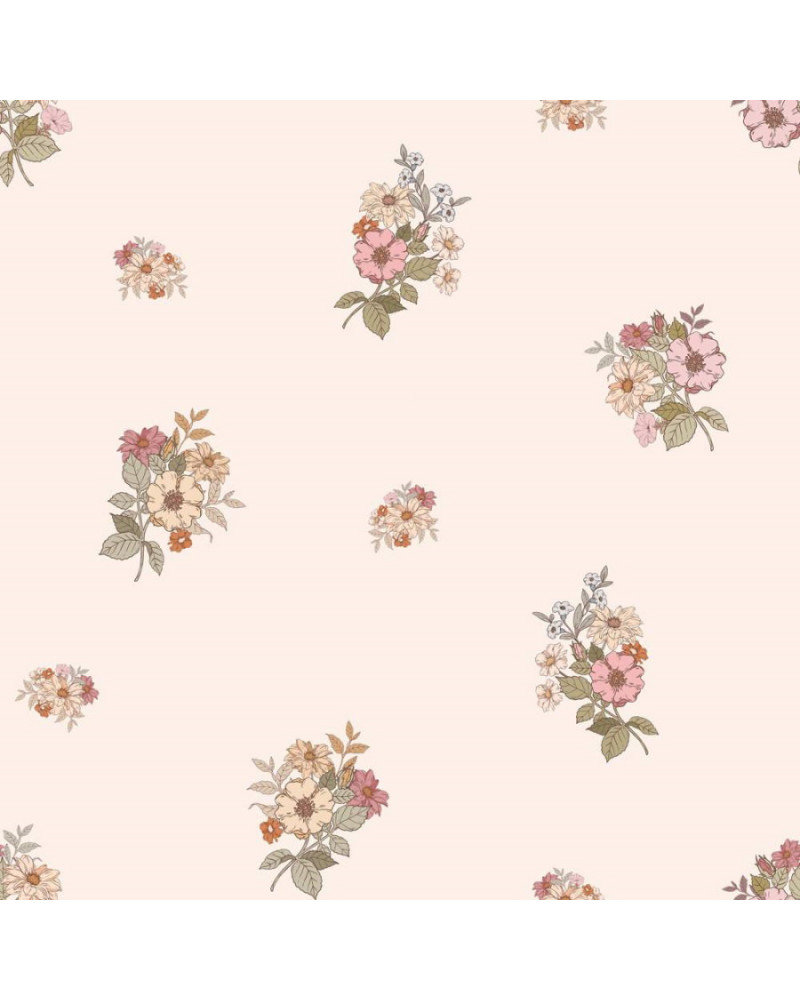 Echantillon papier peint mini bouquets vintage