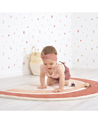 Tapis enfant en coton Lilipinso - Arc-en-ciel