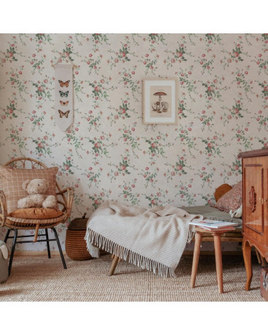 Papier peint enfant petites roses
