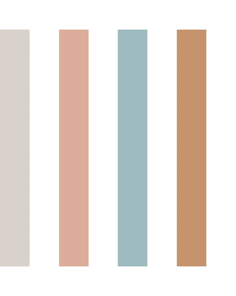 Papier peint enfant à rayures colorées Portofino