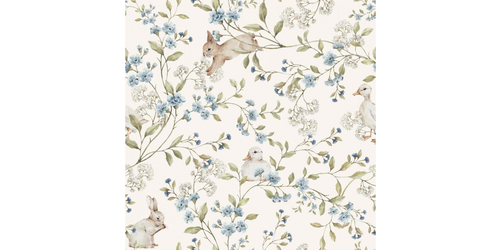 Papier peint Animaux de la forêt (noir et blanc)