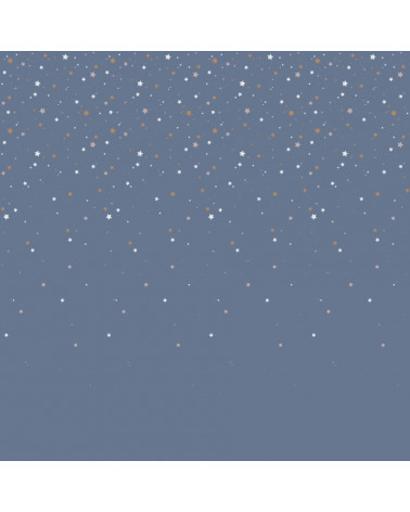Papier peint enfant petites étoiles fond bleu