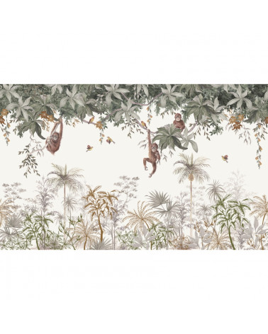 Papier peint panoramique les singes UTAN - Lilipinso